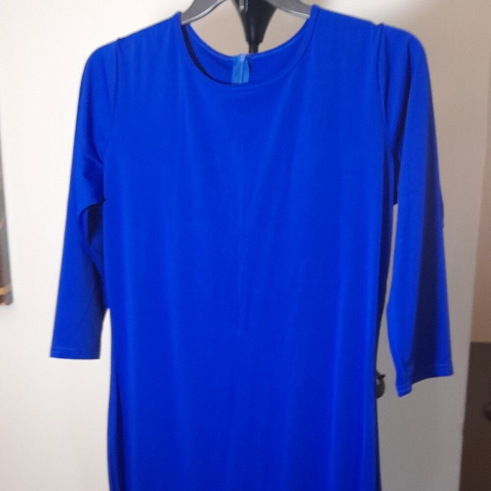 Blue Flared-bottom dress